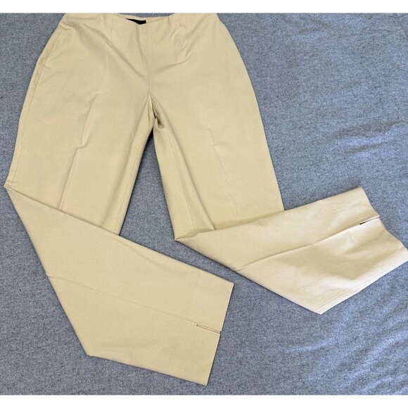 PIAZZA SEMPIONE WOMEN'S AUDREY BEIGE STRATCH STRAIGHT CROPPED PANTS Sz 4/IT 40 - Picture 10 of 16